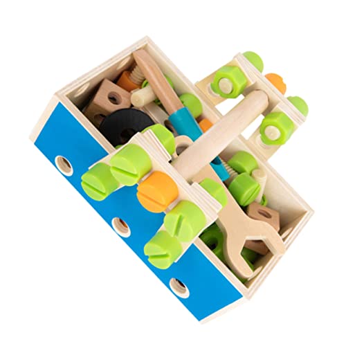 CORHAD 1 Satz Nuss-Werkzeugkasten Unterrichtsaktivität Spielzeug für kleine Jungen Kinder tylonal Kinder werkzeugkasten Kinder werkzeugkoffer Toys Nuss-Modell Spielzeug zerlegen Holz von CORHAD