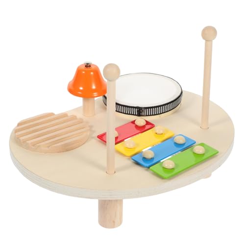 CORHAD 1 Satz Schlaginstrument Gaming-Tisch Xylophon-schlagzeugset Für Kleinkinder Kleinkind Trommelspielzeug Xylophon-trommelspielzeug Glocken Aus Holz Und Eisen von CORHAD