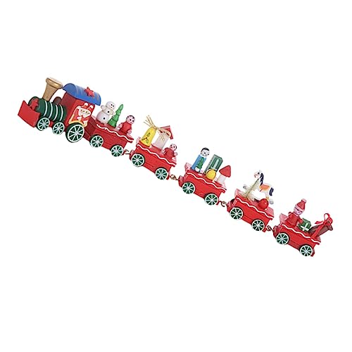 CORHAD 1 Satz Weihnachts Zug Ornamente Zugdekor Zug-Statue Eisenbahn-Spielset Figuren trainieren Christmas Train Set weihnachtszug-Set Weihnachtszug Set Zug dekor Holzeisenbahn Spielzeug von CORHAD