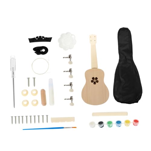 CORHAD 1 Satz Zusammenbau der Ukulele bemalbare Ukulele verspieltes Ukulele-Kit manuelles Ukulele-Kit kinderinstrumente kinder musikinstrumente Ukulele-Bausatz Ukulele selber machen Abs von CORHAD