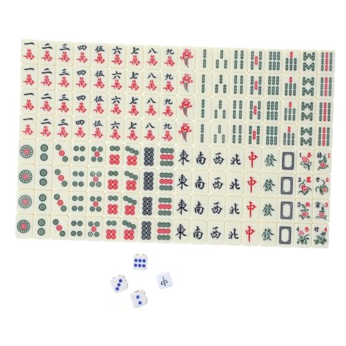 CORHAD 1 Satz tragbares Mahjong Mini-Mahjong-Fliesen Mahjong-Spielzeug Mahjong-Tischlineal Reisespiel Mahjong brettspiel majhong brettspiel Schachbrett Gastgeschenke Reise-Mahjongs Abs von CORHAD