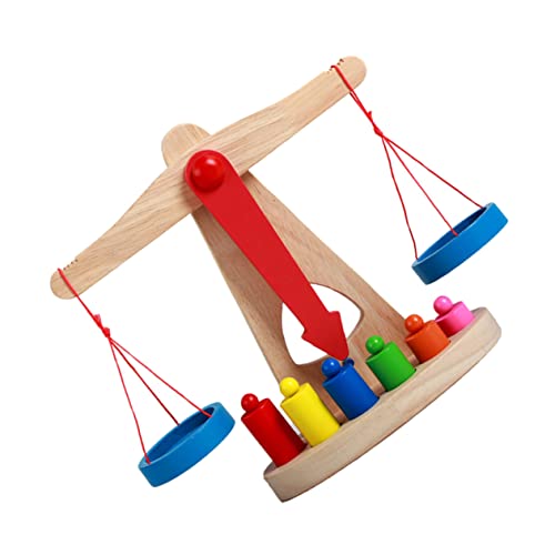 CORHAD 1 Set Balance Skalen Lehre Frühe Pädagogische Spielzeug Lehre Liefert Holz Waage Balance Spielzeug Holz Waagschale Balance Werkzeuge Holz Spielzeug Holz Spielzeug von CORHAD