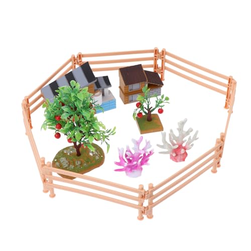 CORHAD 1 Set Bauernhof Modell Spielzeug Simulation Bauernhof Modell Obst Baum Szene Dekoration von CORHAD