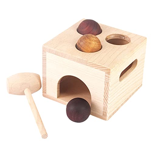 CORHAD 1 Set-Box Ballbox-Spielzeug Hammer Bank Spielzeug -Kleinkind-Spielzeug Kinderspielzeug Spielzeug für Kleinkinder Safe Toy Ball-Drop-Spielzeug Farblich passendes Spielzeug Holz von CORHAD