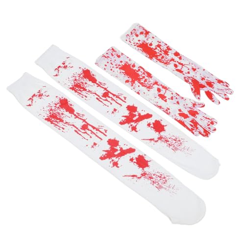 CORHAD 1 Set Halloween Blutfleck Set Halloween Dekor Halloween Kostüme Cosplay Blutkostüm Handschuhe Party Cosplay Dekor Halloween Zubehör Bluthandschuhe Halloween Requisiten von CORHAD