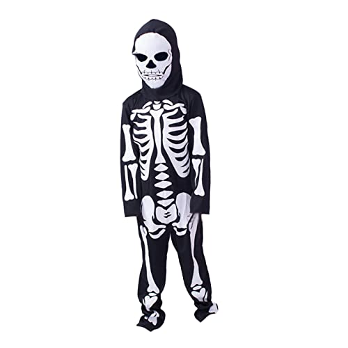 CORHAD 1 Set Halloween Skelett Kostüm Body Cosplay Outfit Skelett Kostüm Halloween Schädel Kostüm Skelett Halloween Body Kostüm Skelett Kinderstrumpfhose Weißer von CORHAD