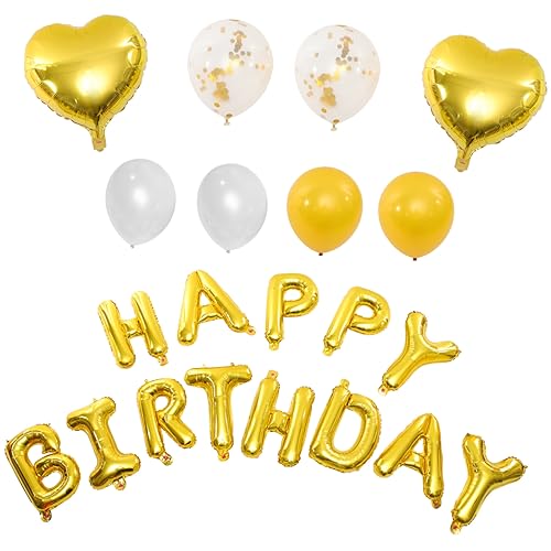 CORHAD Folienballon 1 Set Happy Birthday Ballon Dekoration Geburtstagsfeier Deko Set Mit Goldenen Folien Und Latexballons Für 30 Und Ädels Partys Perfekte Partydekoration Für von CORHAD