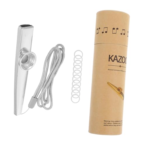 CORHAD 1 Set Metall Kazoo Mit Seil Tragbare Kazoo Mit Membran Musik Instrument Kazoo von CORHAD