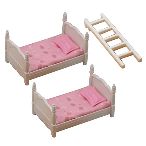 CORHAD 1 Set Miniaturpuppenhaus Etagenbett Kleine Puppe Etagenbett Mini Doll Hausmöbel von CORHAD