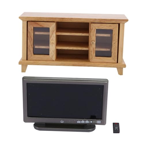 CORHAD 1 Set Simulierte Möbel Kleines Hauszubehör Miniatur Schrankmodell Mini Verzierung Mini Tv Miniaturmöbel Tv Mini Dekor Miniaturmodelle von CORHAD