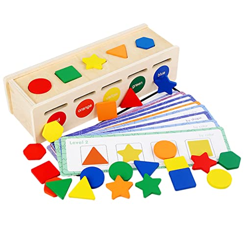 CORHAD 1 Set Von Farbkognitionsspielzeug Form Matching Toys Holzsortierspielzeug Frühe Bildungsblock -rätsel Spielzeug Spielzeug von CORHAD