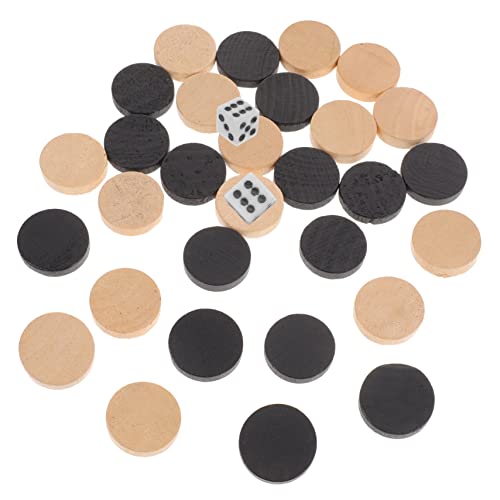 CORHAD 1 Stück Schachfiguren Baggamon-Brett Backgammon-Würfel Backgammon-Spiel Spielchips Spielen Ersatzspielchips Brettspiele Chess Pieces Backgammon Zubehör Ersatz-Holzsteine Holz von CORHAD