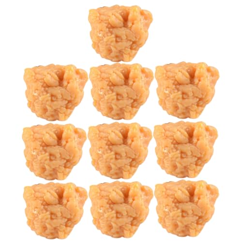 CORHAD 10 Pcs Simulierte Hühnchen Popcorn Gebratene Hühnernuggets Requisiten Kleine Hühnernuggets Modelle von CORHAD