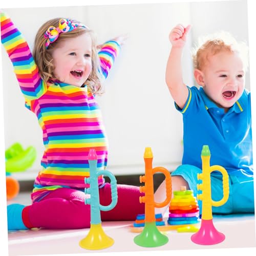 CORHAD 10 Stück Teiliges Trompeten Spielset Pädagogisches Lernspielzeug für Musikalische Früherziehung Lustige Realistische Blasinstrumente Fördert Kreativität und Zufällige Farbe CORHAD 10 Stück Teiliges Trompeten Spielset Pädagogisches Lernspielzeug für Musikalische Früherziehung Lustige Realistische Blasinstrumente Fördert Kreativität und Zufällige Farbe von CORHAD