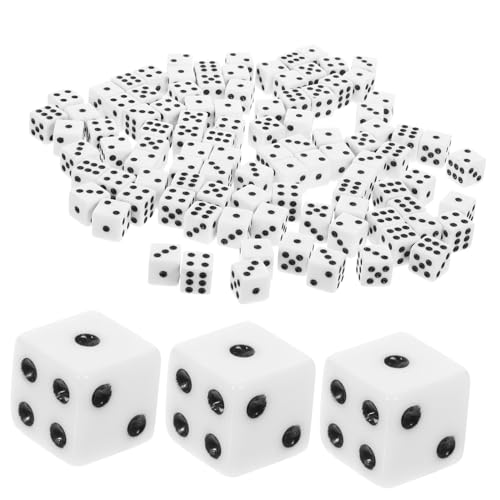 CORHAD 100 Stück Teiliges Acrylwürfel Sechseitige Spielwürfel für Brettspiele Mahjong Party und Unterricht Robuste Weiße Würfel mit Schwarzen Punkten für Vielseitigen Einsatz CORHAD 100 Stück Teiliges Acrylwürfel Sechseitige Spielwürfel für Brettspiele Mahjong Party und Unterricht Robuste Weiße Würfel mit Schwarzen Punkten für Vielseitigen Einsatz von CORHAD