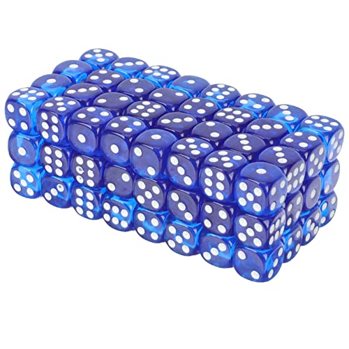 CORHAD 100St 6-seitiger Würfel farbwürfel Colour Cube Board gamees Gry planszowe partyspiel Spiel Würfel Unterhaltungswürfel große nummerierte Würfel mehrseitige Würfel Acryl Blue von CORHAD