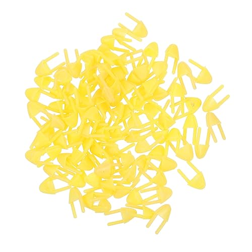 CORHAD 100st Schnabel Zubehör Plüschfigurenspielzeug DIY-Mund Basteln Spielzeugmund Kuscheltiere Zubehör Munddekoration Zum Selbermachen Bastelmund Tierspielzeug Mini-Mund Plastik Yellow von CORHAD