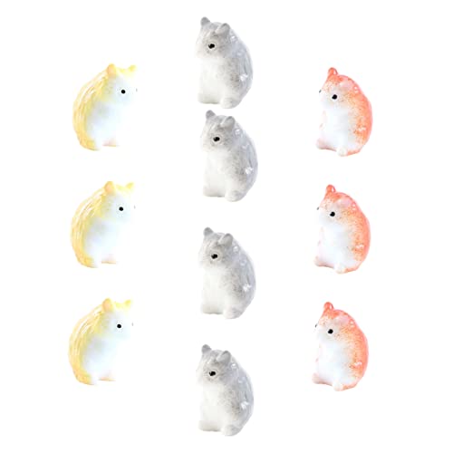 CORHAD 10St Kuchendekoration Hamster-Ornament Miniatur-Tierfiguren Kuchen verzieren Modell Spielzeug Desk Decoration Party Decoration Kuchendekor aus Harz Kunstharz-Mäuse basteln Colorful von CORHAD