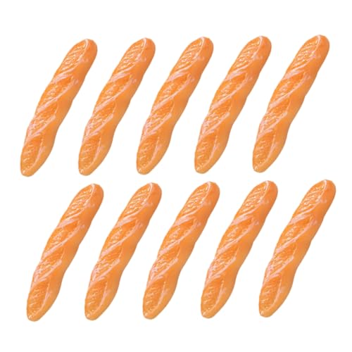 CORHAD 10st Nachgemachtes Langes Baguette Kunstbrot Puppenhaus Spielzeug Realistische Brot-Foto-Requisite Mini-Brot-dekor Foto-Requisite Für Gefälschtes Brot Harz Light Brown von CORHAD