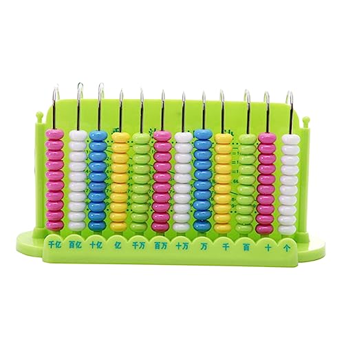 CORHAD 12 Abakus Kinder berechnen Werkzeuge Spielset für Kinder Spielsets für Kinder Lernspielzeug für Kinder Abacus Kinder taschenrechner pädagogisches Zählwerkzeug Plastik Green von CORHAD