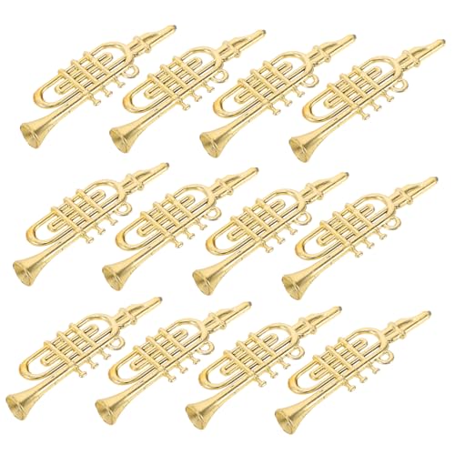 CORHAD 12 Stück Teiliges Miniatur Trompete Kunststoff Vintage Stil DIY Weihnachtsbaumschmuck für Puppenhaus Christbaumornamente und Festliche Dekorationen CORHAD 12 Stück Teiliges Miniatur Trompete Kunststoff Vintage Stil DIY Weihnachtsbaumschmuck für Puppenhaus Christbaumornamente und Festliche Dekorationen von CORHAD