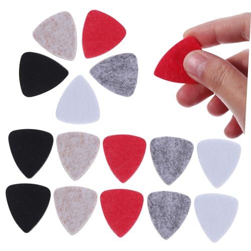 CORHAD 15 STK Bunte Filzpicks Ukulele Plektrum Tragbares Plektrum Für Gitarre Gitarren-plektren E-Gitarren-Picks Weiche Gitarrenpicks Gitarrenplektren Für Kinder Gitarrenzubehör Filzstoff von CORHAD