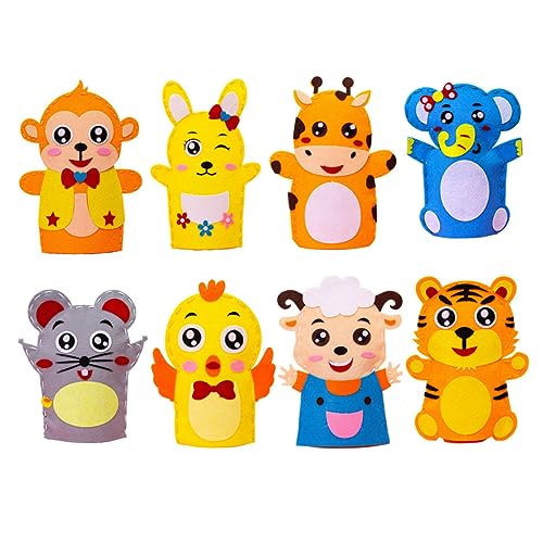 CORHAD 16 STK Kinder DIY handpuppe Bastelset für Handpuppen Basteln für Kinder Tierpuppen DIY Material Set für Kinder Bastelset für Kinder Handpuppen Kinderspielzeug Spielzeuge von CORHAD