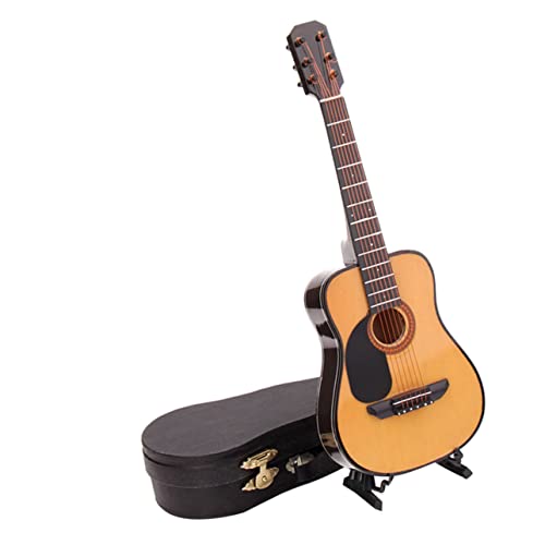 CORHAD 1Stk Gitarrenmodell Tischminiaturen Gitarre Schreibtisch dekor Desktop-Gitarren-Dekor Mini-Dekor Dekorative Gitarrenfigur Musikalisches Dekorationsobjekt Mini-Gitarren-Dekor Bambus von CORHAD