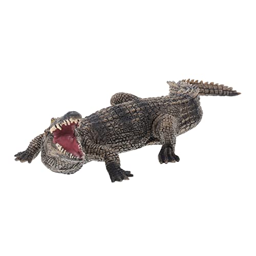 CORHAD 1Stk Krokodil-Modell-Ornament Spielzeug für Kinder kinderspielzeug kinderknallzeug Tiermodellspielzeug Tierwelt Krokodil-Actionfigur Krokodil Figur Tiere Spielzeug Plastik Black von CORHAD