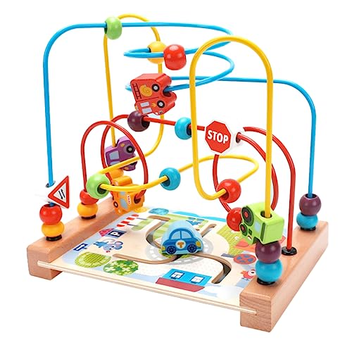 CORHAD 1Stk Perlen Labyrinth Perlen-Achterbahn-Spielzeug Auto Spielzeug Kinder entwicklung kindliche entwicklung dexte Perlen-Labyrinth-Spielzeug Lernspielzeug für Babys Eisen Colorful von CORHAD