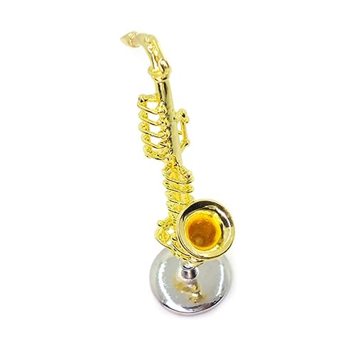 CORHAD 1pc 1 : 6 Puppenhaus Musikinstrument Dekoration Legierung Mini Saxophon Spielzeug Für Zu Hause Kinder Schlafzimmer von CORHAD