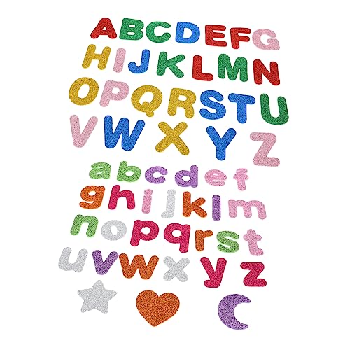 CORHAD Scrapbook- 52 Stück Alphabet-Aufkleber Glitzernde Buchstabenaufkleber Für Das Lernen Und Basteln Von Kindern von CORHAD