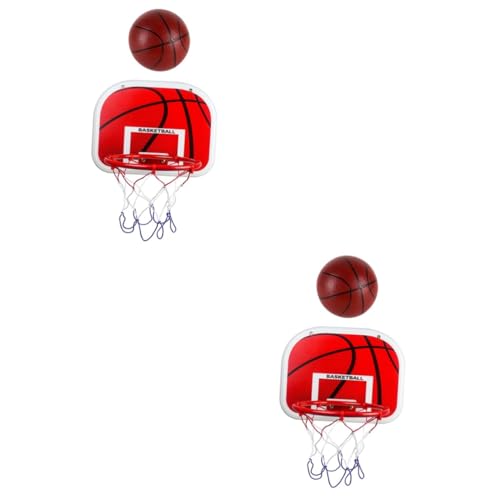 CORHAD 2 Sätze Hängender Basketballkorb Kindergeschenk Badespielzeug Für Jungen Basketball Für Kinder Basketballkorb An Der Wand Kinder Mini-Spielzeug Mini-basketballkorb Plastik Rot von CORHAD