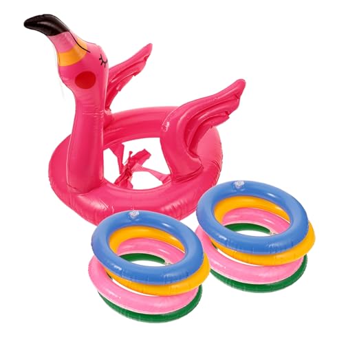 CORHAD 2 Sätze Zwinge aufblasbarer Pool Outdoor-Spielzeug für Kinder Pool-Wurfspiel Kinderspielzeug Kinder Spielzeug Spielzeuge Flamingo-Wurfspielzeug aufblasbares Wurfspielzeug PVC Rosa von CORHAD