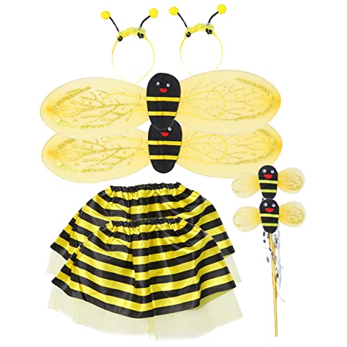 CORHAD 2 Sets Kostü Bienen Flügel Zauberstab Haarreif Rock Cosplay Zubehör Für Partys 8 Teile Set Für ädchen Und Jungen Ideale Verkleidung Für Fasching Und Geburtstagsfeiern von CORHAD