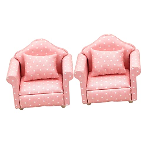 CORHAD 2 Sets Miniatur Puppencouch Mit Sofakissen Ideal Für Lundby Puppenhaus Perfektes Wohnzimmerzubehör Für Miniaturpuppen Und Kreative Spielideen Für von CORHAD