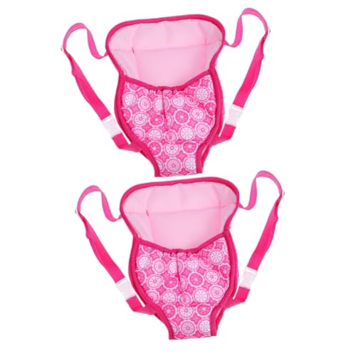 CORHAD 2 Stück 18 atmungsaktive Puppentrage Puppen-Tragegurt Puppen-Tragehilfe Puppen-Tragetasche Puppenschlinge Babydoll-Trage Babytrage Puppen Tragehilfe für Babypuppen Rosa von CORHAD