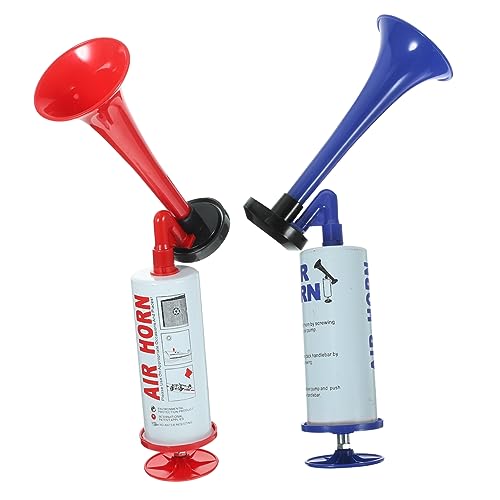 CORHAD 2 Stück Hand Push Air Horn Fußball Hupe Lautes Signalhorn Für Sportevents Und Partys Perfekt Für Fußballspiele Feiern Und Anfeuern Leicht Zu Bedienen Und Tragbar von CORHAD