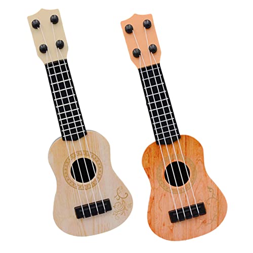 CORHAD 2 Stück Mini Ukulele für Kleinkinder Nachbildung Musikinstrument Kindgerechtes Lernspielzeug in Gelb für Familienzusammenkünfte und Musikalische Früherziehung CORHAD 2 Stück Mini Ukulele für Kleinkinder Nachbildung Musikinstrument Kindgerechtes Lernspielzeug in Gelb für Familienzusammenkünfte und Musikalische Früherziehung von CORHAD