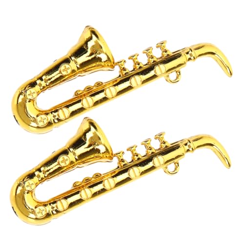 CORHAD 2 Stück Miniatur Saxophon Teiliges Mini House Accessory Hochdetailliertes Musikinstrument Modell Puppenhaus Dekoration Sammlerobjekt für Musikliebhaber und Puppenhaus Szenen CORHAD 2 Stück Miniatur Saxophon Teiliges Mini House Accessory Hochdetailliertes Musikinstrument Modell Puppenhaus Dekoration Sammlerobjekt für Musikliebhaber und Puppenhaus Szenen von CORHAD