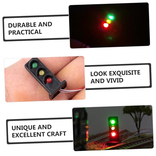 CORHAD 2 Stück Miniatur Zugsignal Lampen Langlebiges Modellbahn Zubehör für Sandtisch Landschaft Robustes DIY Material für Detailreiche Eisenbahn Architekturmodelle Farbenfrohe CORHAD 2 Stück Miniatur Zugsignal Lampen Langlebiges Modellbahn Zubehör für Sandtisch Landschaft Robustes DIY Material für Detailreiche Eisenbahn Architekturmodelle Farbenfrohe von CORHAD