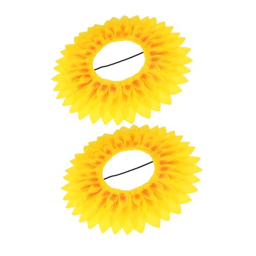 CORHAD 2 Stück Sonnenblumen Kopfbedeckung Requisiten Blumen Kopfbedeckung Lustige Kopfbedeckung Sonnenblumen Kopfbedeckung Blumen Halloween Kostüm Sonnenblumen Stirnband von CORHAD