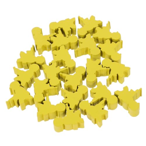 CORHAD 20 Stück Brettspiel-schachfiguren Schachbrett Zubehör Brettspiel Schach Zubehör Für Brettspiele Spielzubehör Spielkomponente Brettspiele Bauern Schachbrett Schach Holz Yellow von CORHAD