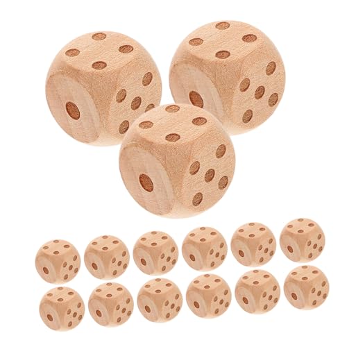 CORHAD 20 Stück Teiliges Holz Würfel Set mit Abgerundeten Ecken Unbemalte Würfel mit Zahlenpunkten Stabile DIY Spielwürfel für Brettspiele Partyspiele für Familien und Gruppen CORHAD 20 Stück Teiliges Holz Würfel Set mit Abgerundeten Ecken Unbemalte Würfel mit Zahlenpunkten Stabile DIY Spielwürfel für Brettspiele Partyspiele für Familien und Gruppen von CORHAD
