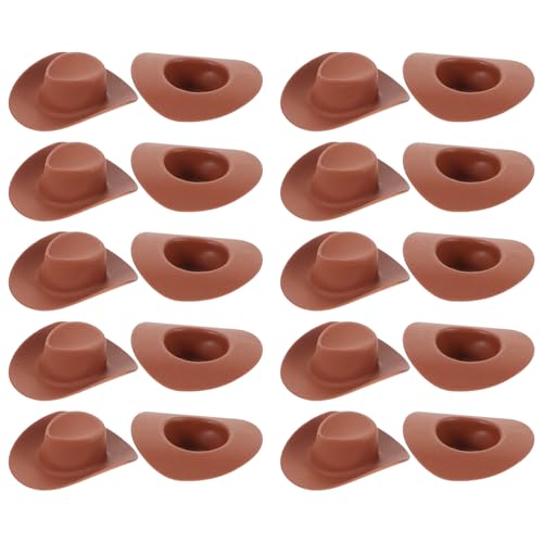 CORHAD 20 Stück Teiliges Miniatur cowboyhut Kunststoff Kleine Puppenhüte zum Basteln Dekorieren und Rollenspiel Braune Mini hüte für Puppenhaus Foto Requisiten und Geschenkideen CORHAD 20 Stück Teiliges Miniatur cowboyhut Kunststoff Kleine Puppenhüte zum Basteln Dekorieren und Rollenspiel Braune Mini hüte für Puppenhaus Foto Requisiten und Geschenkideen von CORHAD