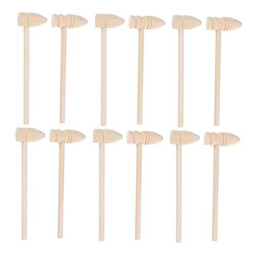 CORHAD 20st Goldenes Ei Holzhammer Schlagspielzeug Für Kinder Hammer Für Meeresfrüchte Mini-Werkzeuge Lotteriespiel Minihammer Knackende Schlägel Mini Kuchenhammer Spielsets Hölzern Khaki von CORHAD