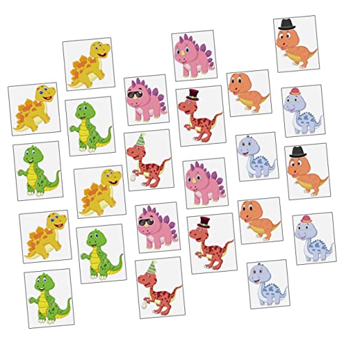 CORHAD 24 Blätter Dinosaurier-Puzzle-Aufkleber wohnungsdeko Dino Puzzle dekorative Puzzle-Aufkleber Cartoon-Dinosaurier-Aufkleber Kinder Aufkleber interessante Musteraufkleber von CORHAD