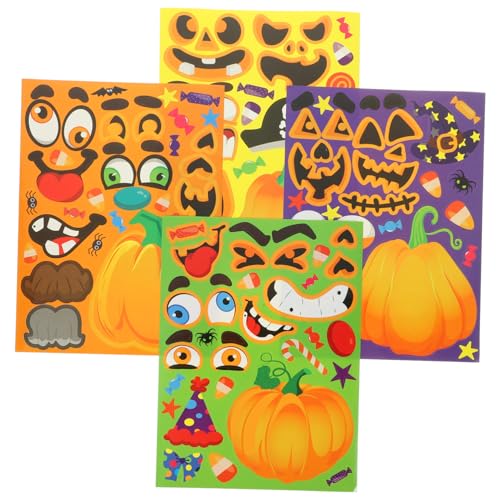 CORHAD 24 Blätter Halloween Party Halloween Halloween Goodies Halloween Decoration weihnachtsdeko Halloween-Klebeaufkleber Halloween-Cartoon-Aufkleber Kupferplattenaufkleber von CORHAD