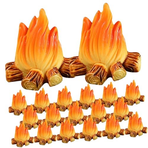 CORHAD 24 Stücke Miniatur Lagerfeuer Modell Pretend Feuer Spielzeug Lagerfeuer Decor Camping Partei Liefert von CORHAD