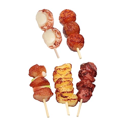 CORHAD 25 Stück Simulations Grillspieße Grillspielzeug Grillspielzeug Grillutensilien Spielküche Lebensmittelgrill Rollenspielzeug Grill Spielset Happy Meal Spielzeug von CORHAD